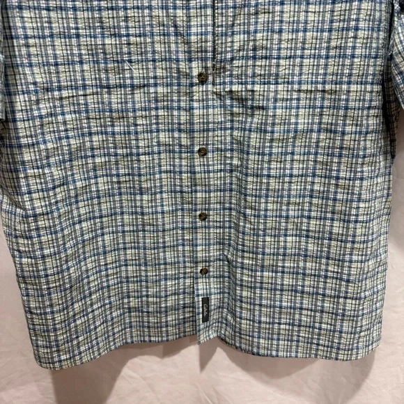 Cabela’s Plaid Short Sleeve Outdoor Shirt 2XL Coolmax UPF30 Textured Button Up - Picture 16 of 16